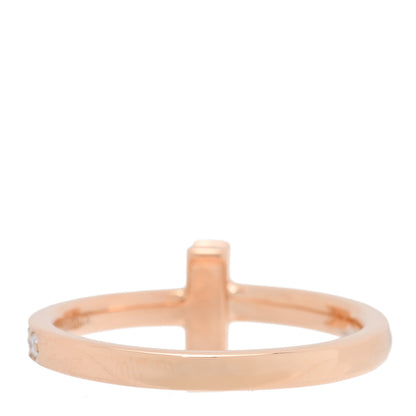 Tiffany 18K Rose Gold Diamond 2.5mm T T1 Ring 52 6 3 of 5