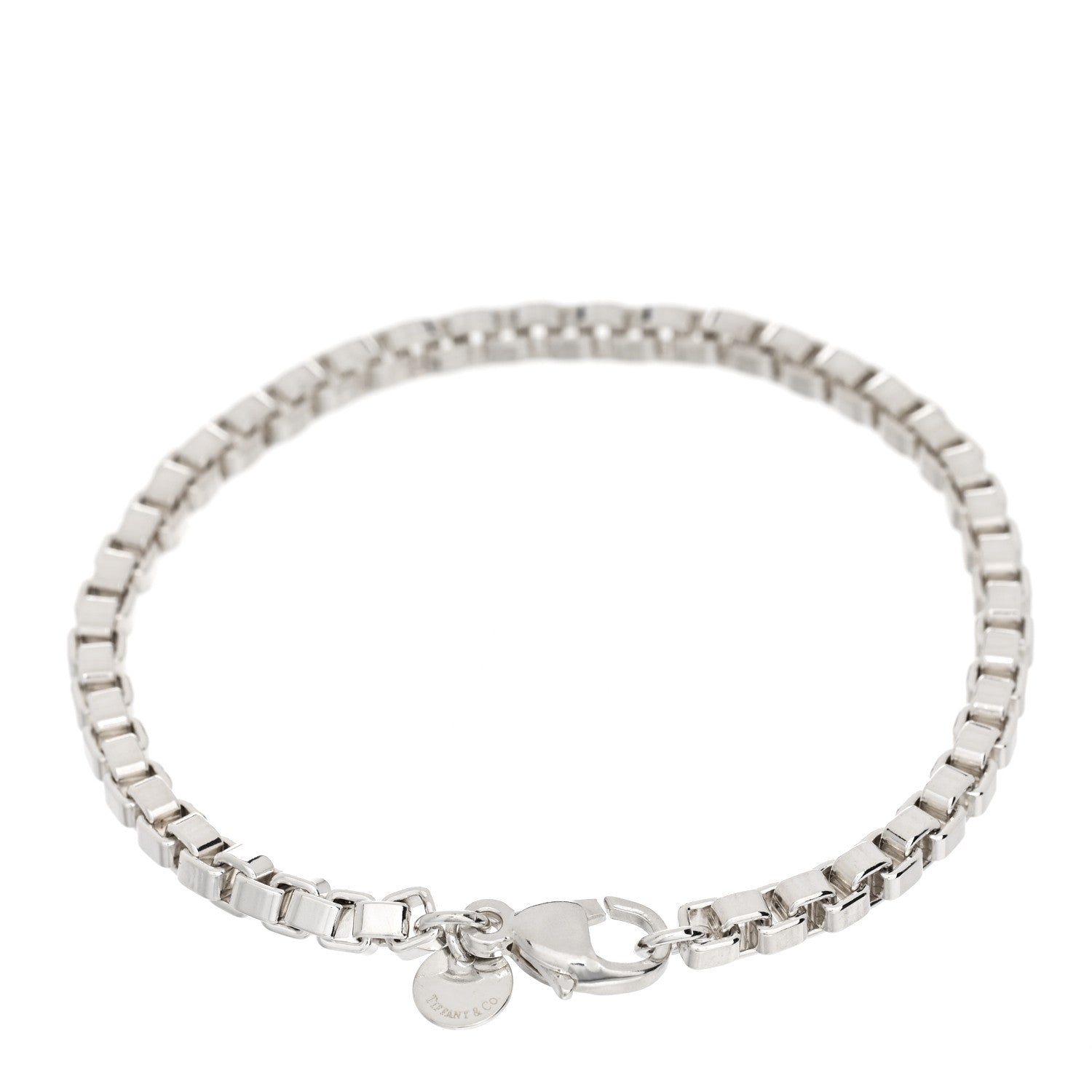 Tiffany Sterling Silver 4mm Venetian Link Bracelet 2 of 3