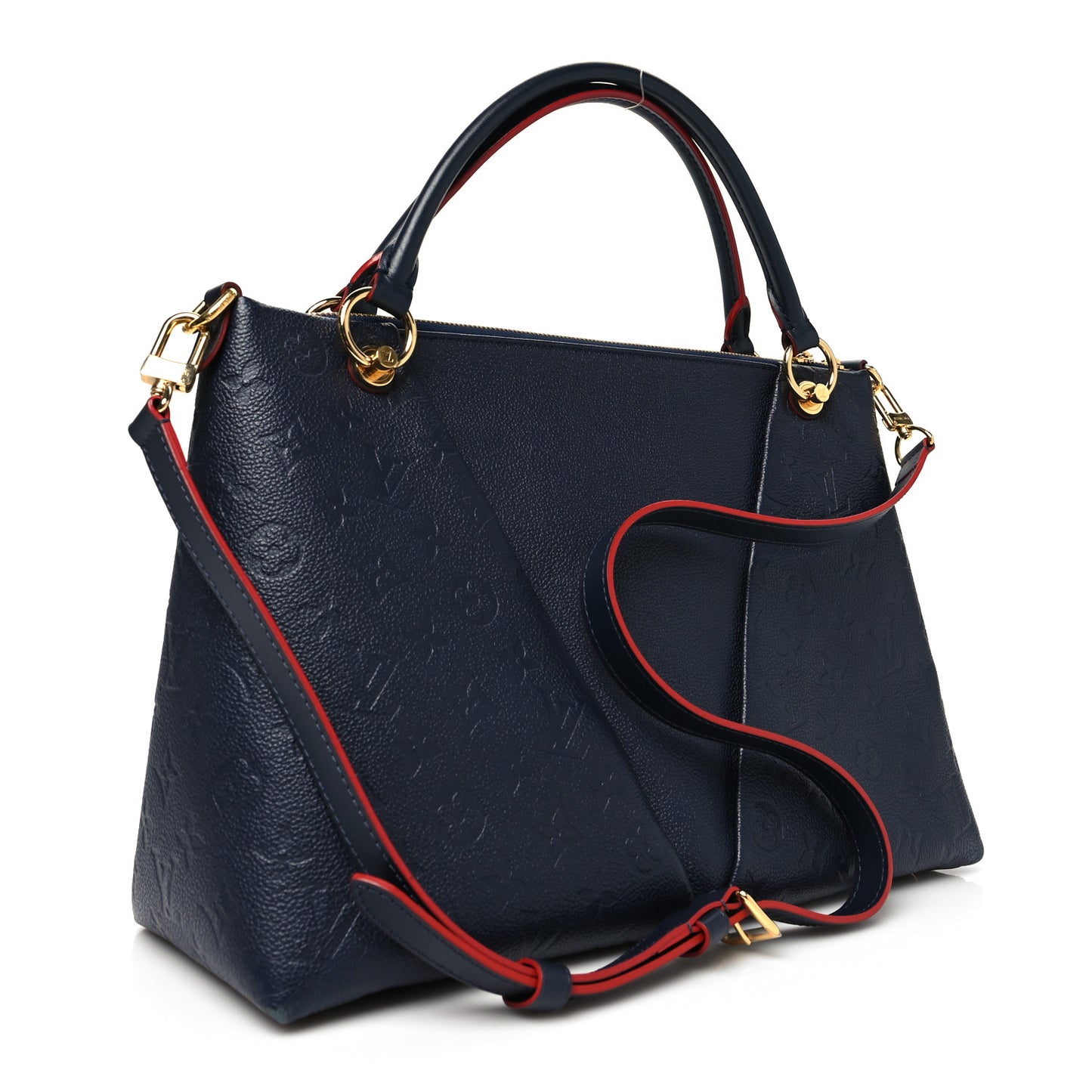 Empreinte V Tote MM Marine Rouge