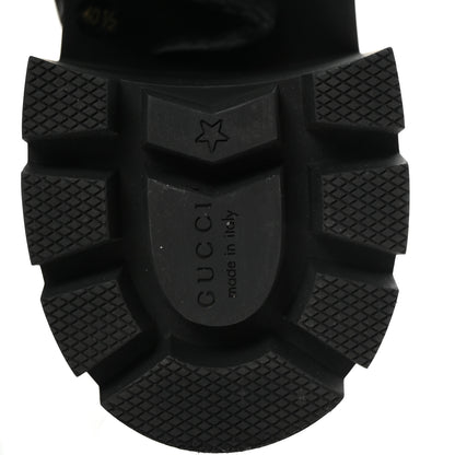 Gucci Apollo Calfskin GG Supreme Nappa Samoa Quilted Lace Up Ankle Boots 40.5 Black 7 of 10