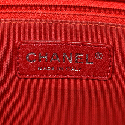 Chanel Caviar Quilted Grand Shopping Tote GST Red 7 of 11