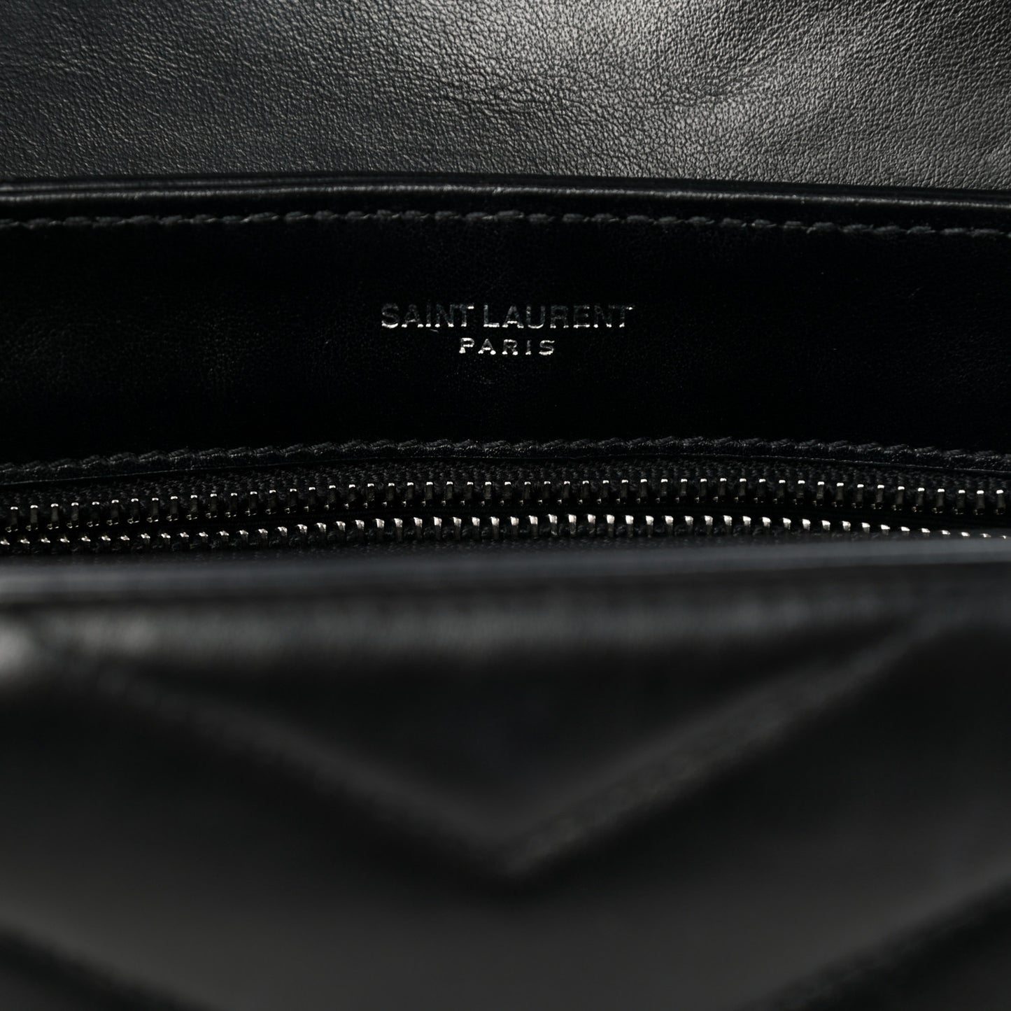Calfskin Y Quilted Monogram Toy Loulou Crossbody Bag Black