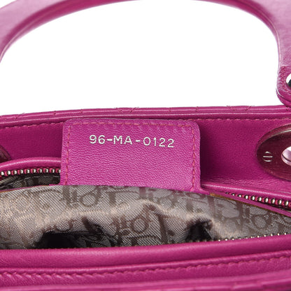 Christian Dior Lambskin Cannage Medium Lady Dior Pink 7 of 8
