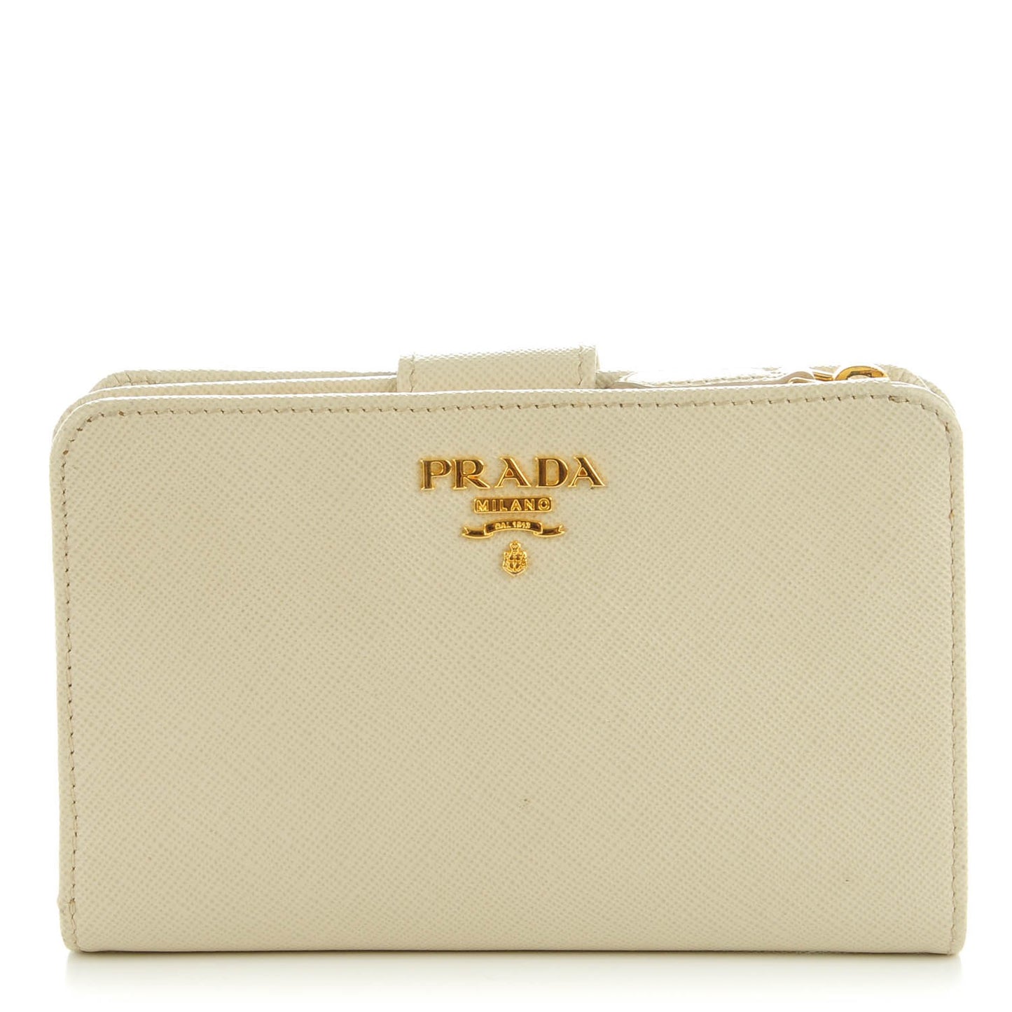 Saffiano Metal Compact Wallet Cera