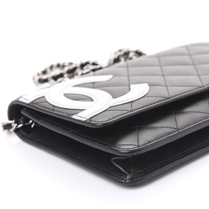 Chanel Calfskin Quilted Cambon Wallet On Chain WOC Black 5 of 10