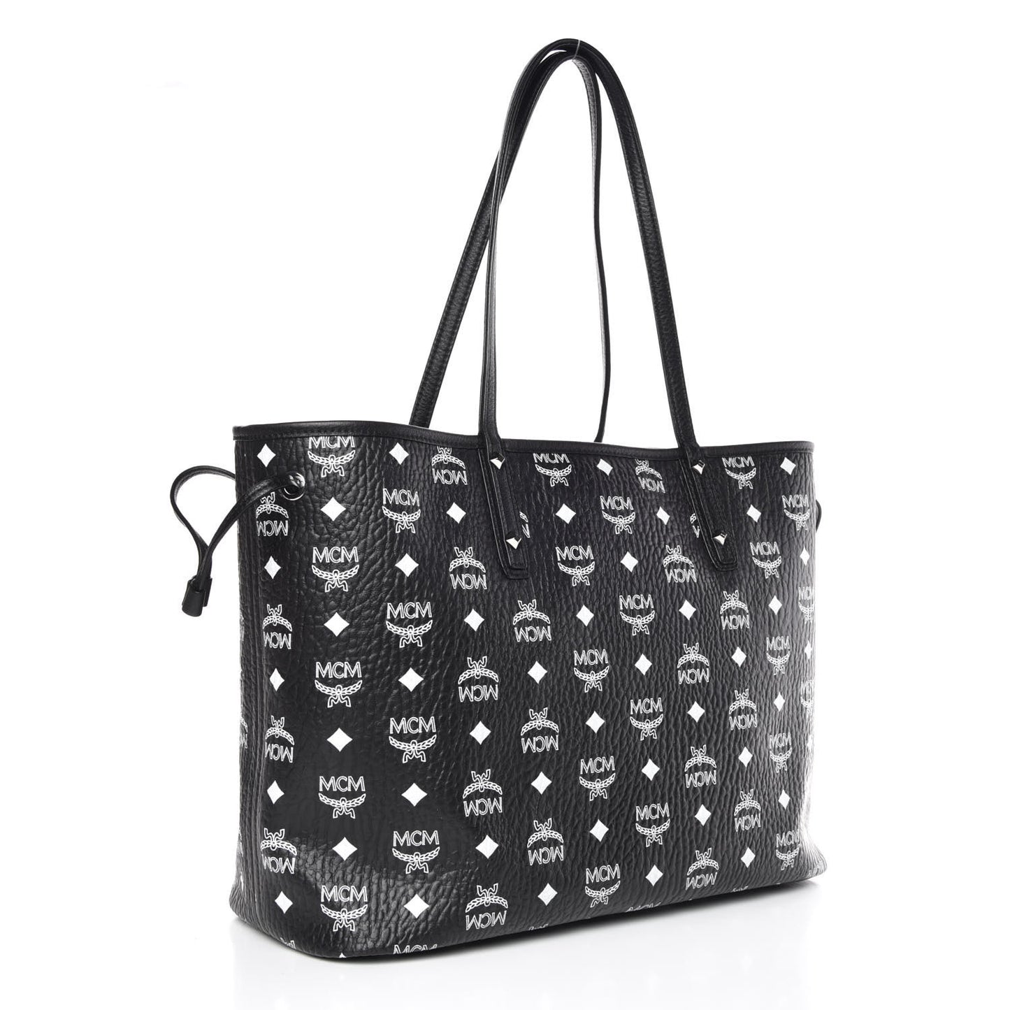 Visetos Medium Reversible Shopper Tote Black