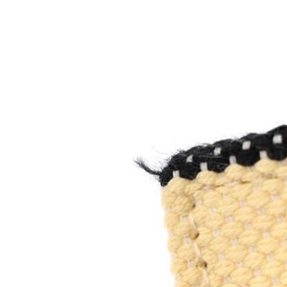 Jacquemus Cotton Canvas Striped La Rond Carre Take Out Clutch White Yellow 12 of 12
