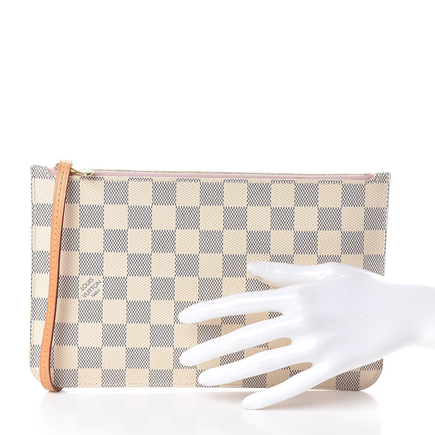 Louis Vuitton Damier Azur Neverfull MM GM Pochette Rose Ballerine 2 of 6