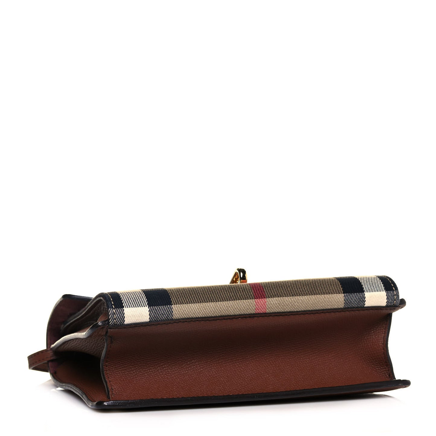 Derby Calfskin House Check Small Macken Crossbody Bag Tan