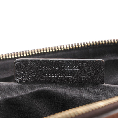 Saint Laurent Nubuck Crocodile Embossed Large Muse Coffee Brown 7 of 9