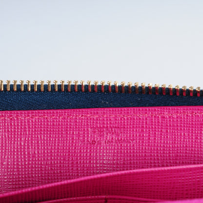 Fendi Vitello Elite Fendi Roma Simply Zip Around Wallet Cobalt Multicolor 6 of 8
