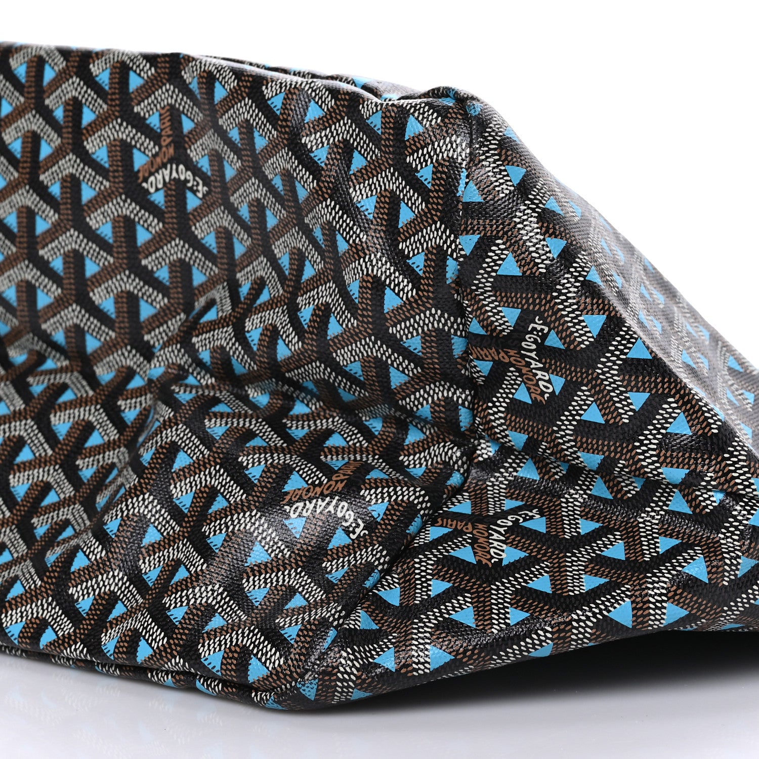 Goyard Goyardine Saint Louis Claire Voie GM Black Blue 7 of 7