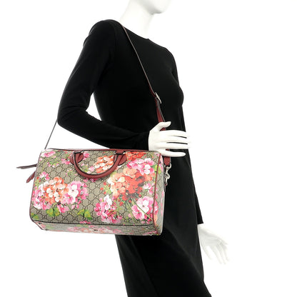 Gucci GG Supreme Monogram Blooms Medium Boston Beige Multicolor Dry Rose 2 of 8