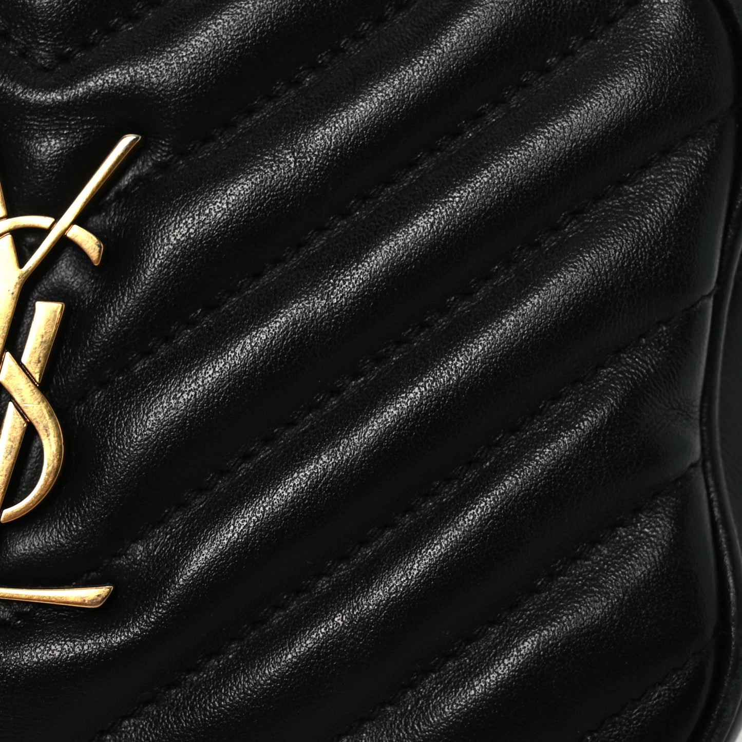 Calfskin Matelasse Monogram Lou Belt Bag Black