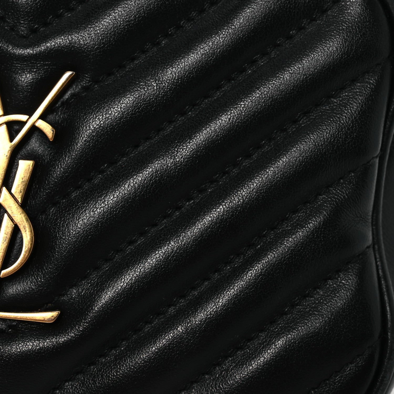 Saint Laurent Calfskin Matelasse Monogram Lou Belt Bag Black 9 of 16