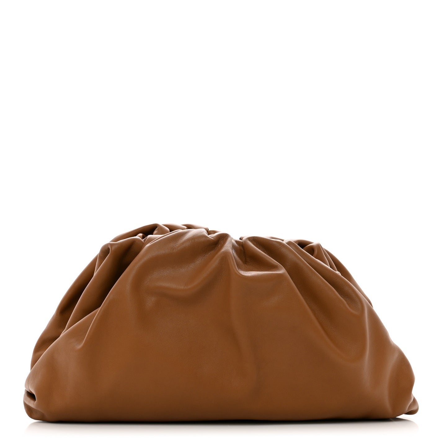 Smooth Butter Calf The Pouch Oversized Clutch Cammello