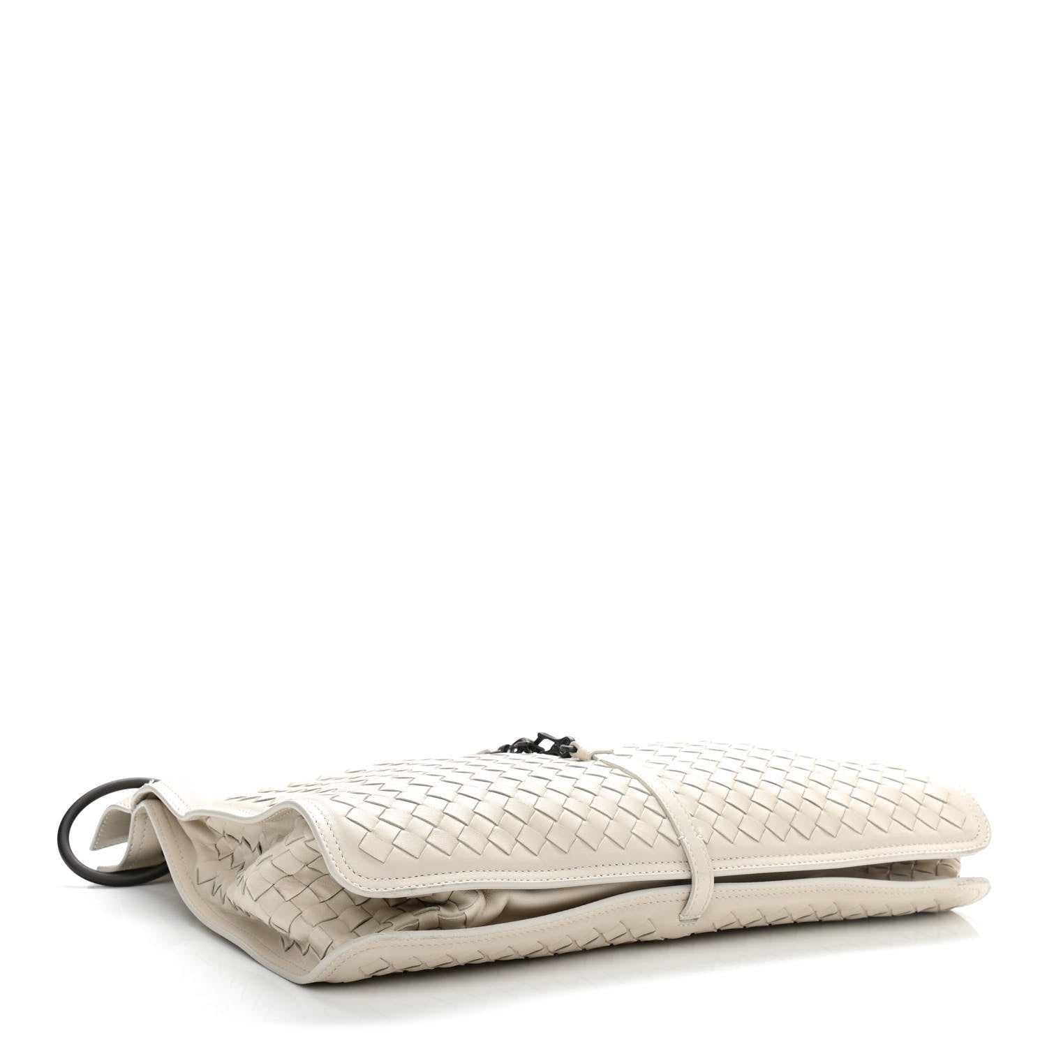 Bottega Veneta Nappa Intrecciato Shoulder Bag White 3 of 10
