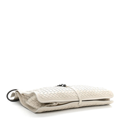 Bottega Veneta Nappa Intrecciato Shoulder Bag White 3 of 10