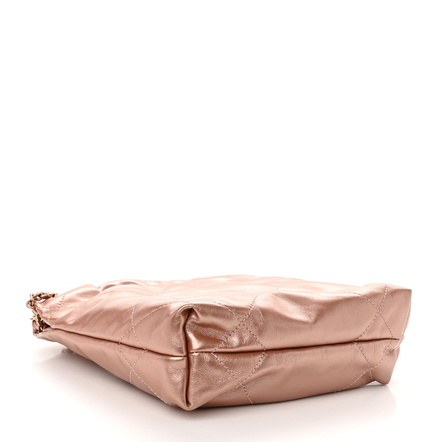 Metallic Calfskin Quilted Mini Chanel 22 Copper