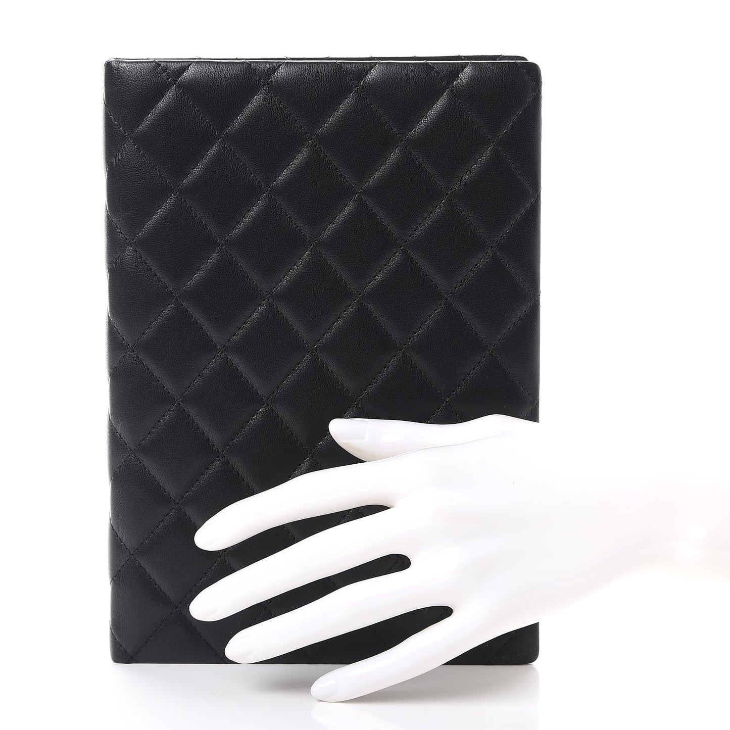 Lambskin Quilted Notebook Black
