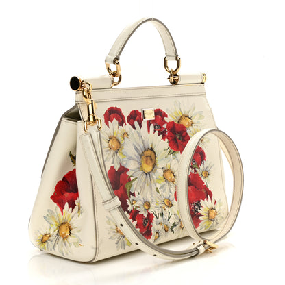 Dolce & Gabbana Dauphine St.Giap Papaveri Print Medium Miss Sicily Satchel White Multicolor 4 of 14