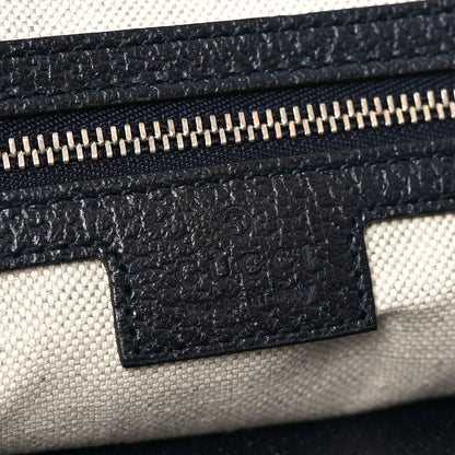 Gucci GG Supreme Monogram Textured Calfskin Web Medium Ophidia Shopping Tote Beige Blue 6 of 10