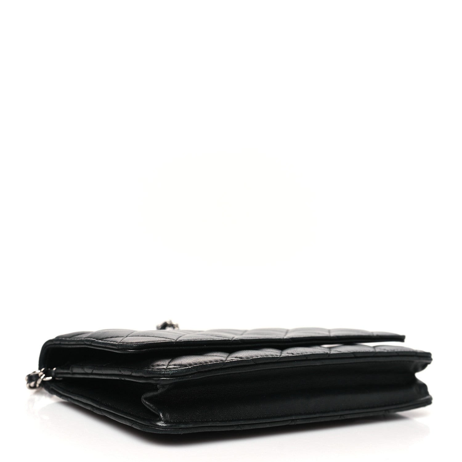 Chanel Lambskin Quilted Wallet On Chain WOC Black 4 of 12
