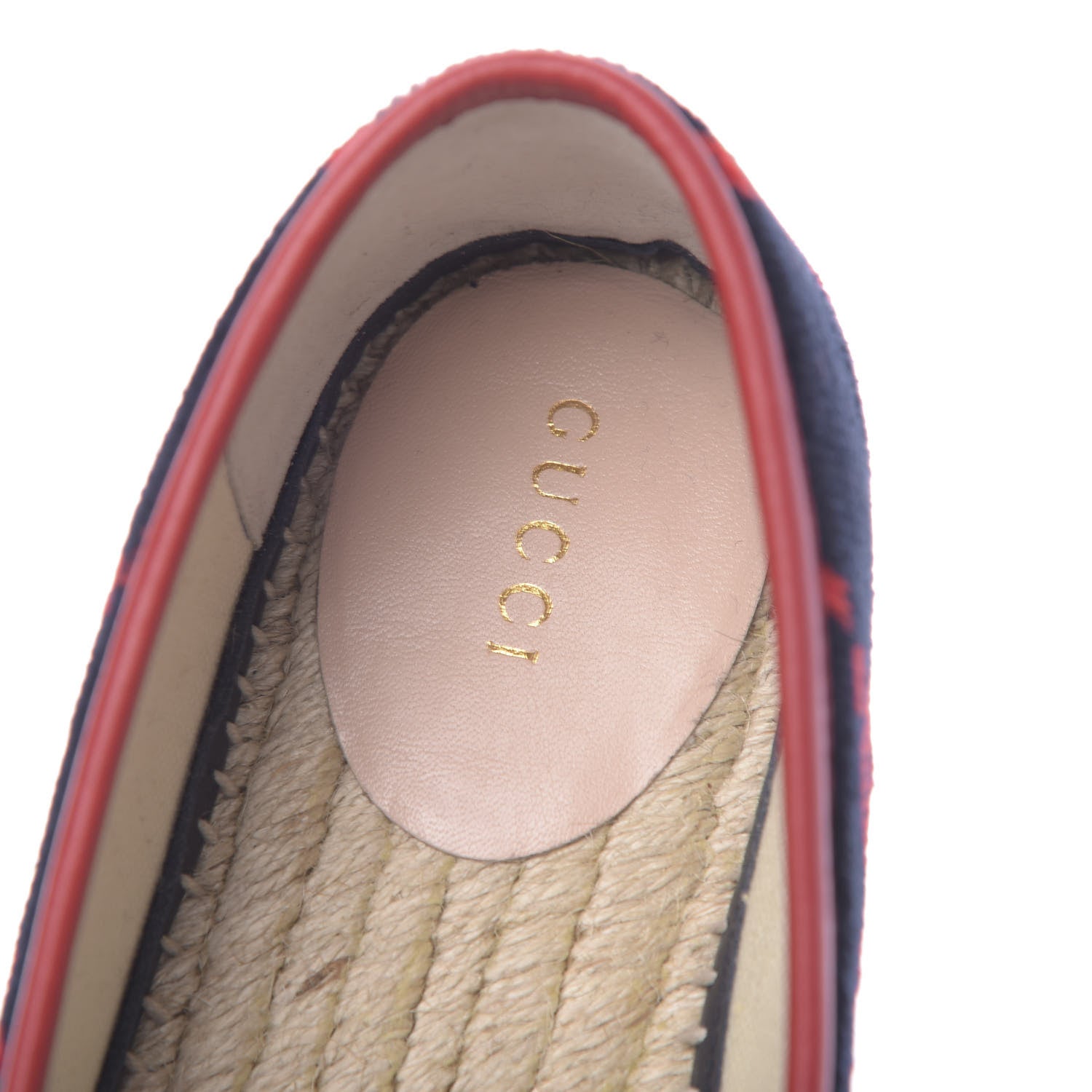 Gucci Terry Cloth GG Monogram Espadrilles 39.5 Blue Red 6 of 9