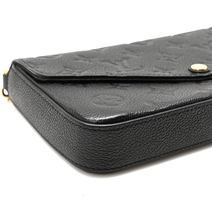 Louis Vuitton Empreinte Pochette Felicie Chain Wallet Black 9 of 10