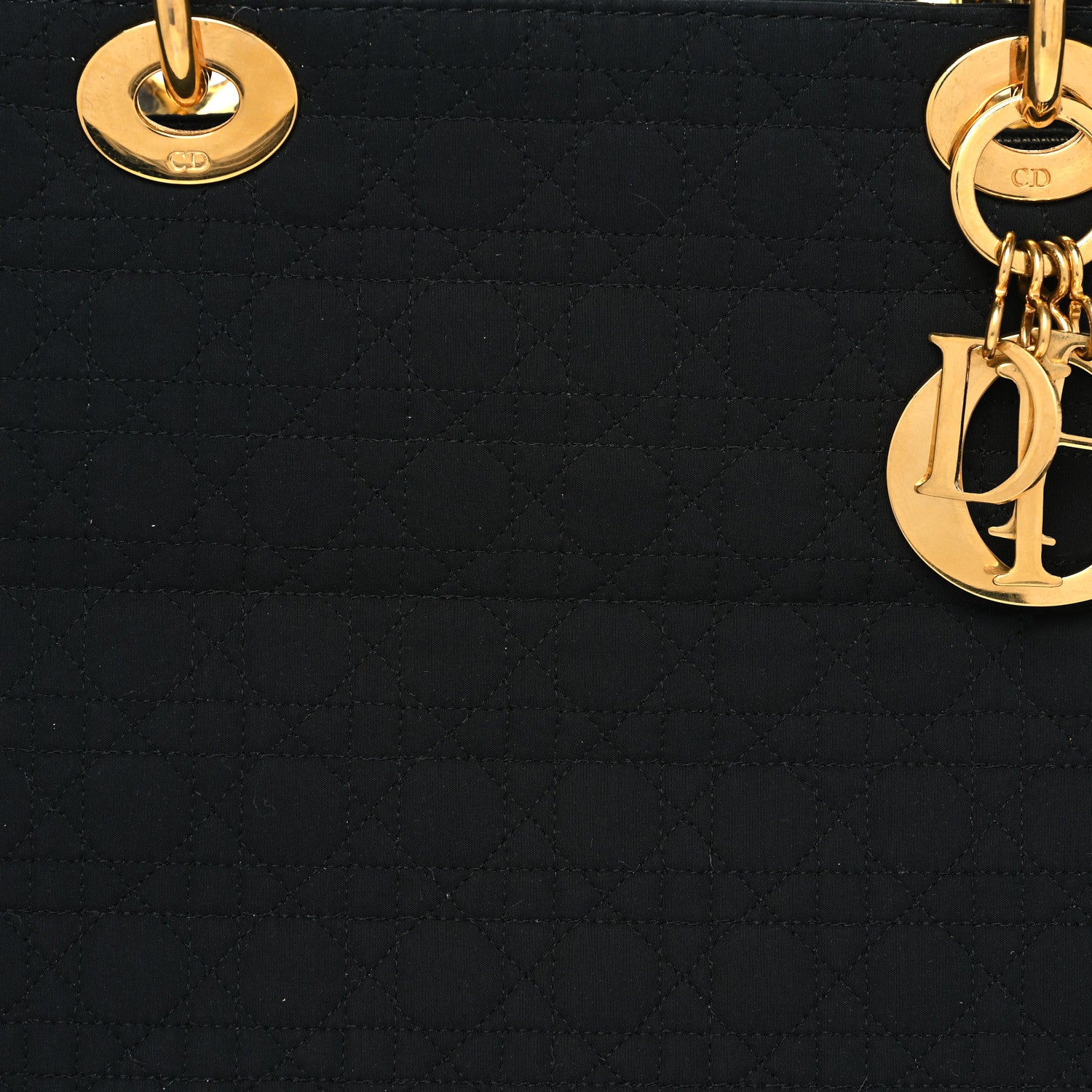 Christian Dior Nylon Cannage Large Lady Dior Black 8 of 10