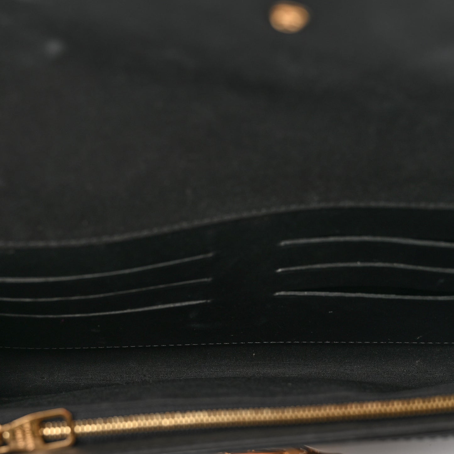 Patent Louise Clutch Black
