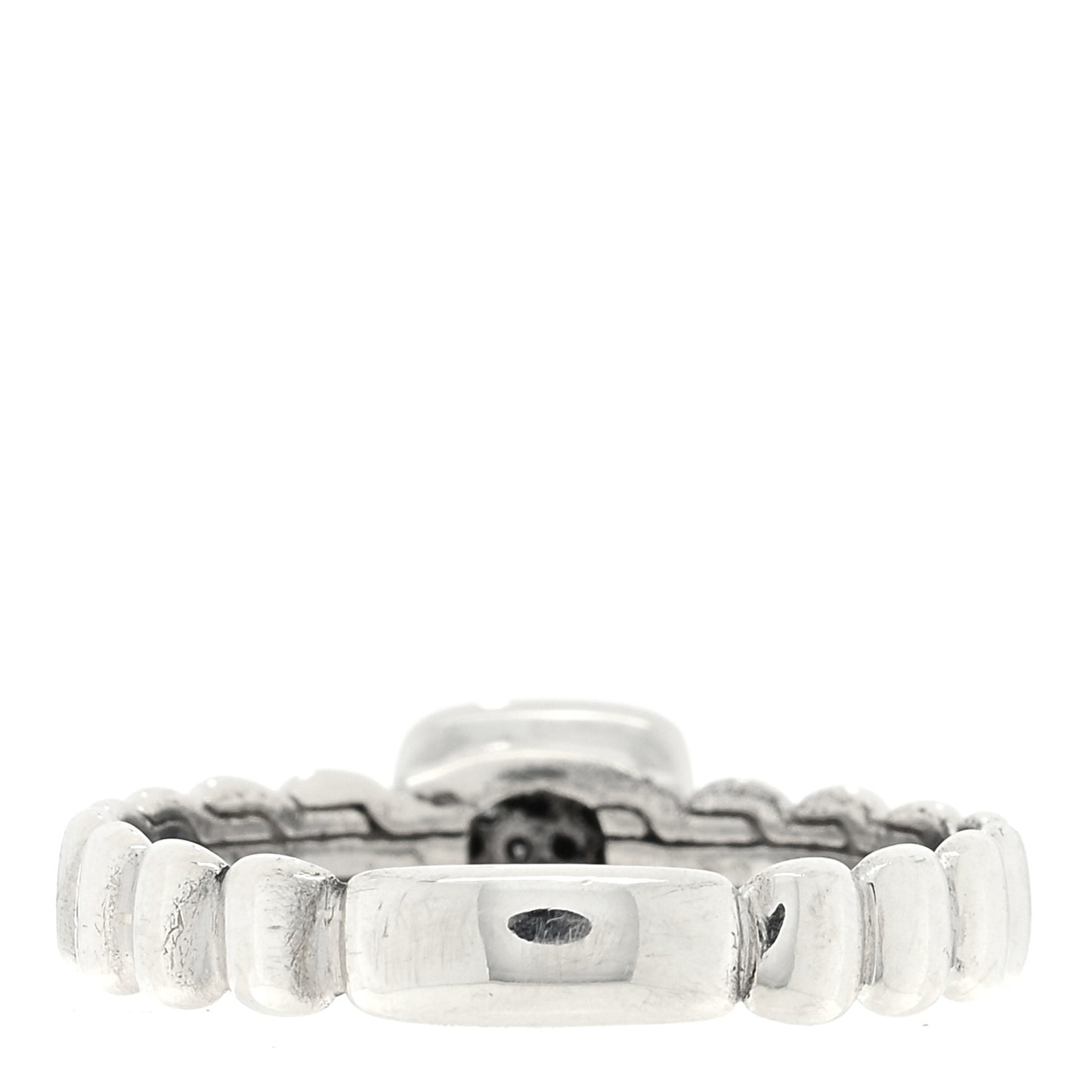 Sterling Silver Diamond Bedeg Station Ring 53 6.5
