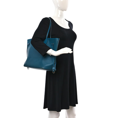 Louis Vuitton Epi Neverfull MM Cyan 3 of 10