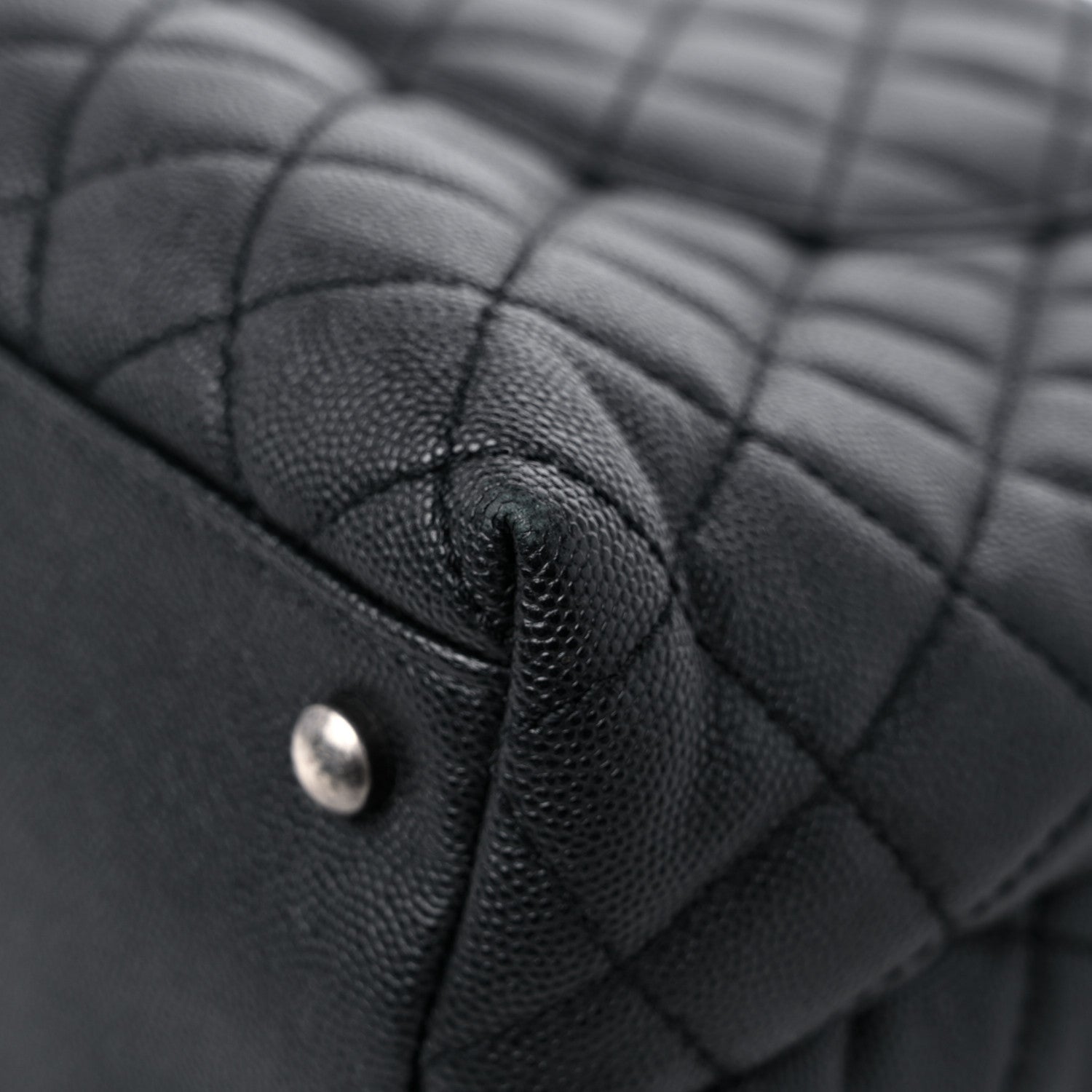 Chanel Caviar Lizard Quilted Large Coco Handle Flap Black 11 of 13