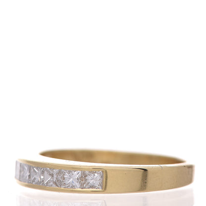 Tiffany 18K Yellow Gold Diamond 3.5mm Half Circle Channel Set Band Ring 53 6.25 9 of 13