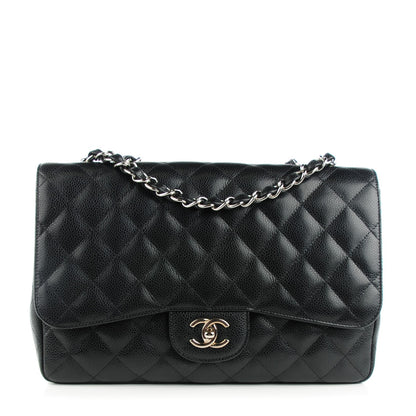 Chanel Caviar Quilted Jumbo Single Flap Black 1 of 7