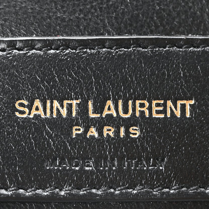 Saint Laurent Suede Calfskin Y Quilted Monogram Small Loulou Chain Satchel Deep Marine 6 of 9