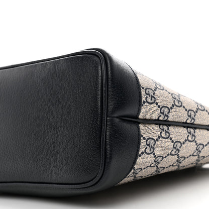 Gucci GG Supreme Monogram Textured Dollar Calfskin Web Small Ophidia Tote Beige Blue 10 of 10