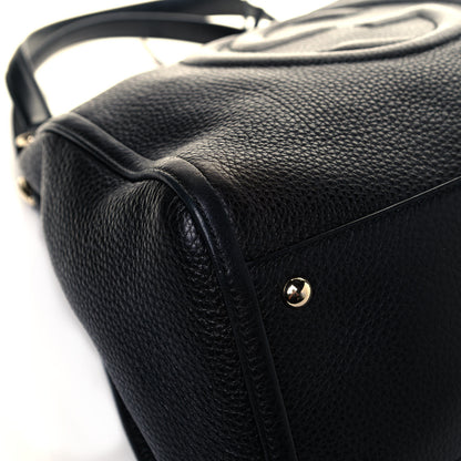 Gucci Pebbled Calfskin Medium Soho Shoulder Bag Black 10 of 13