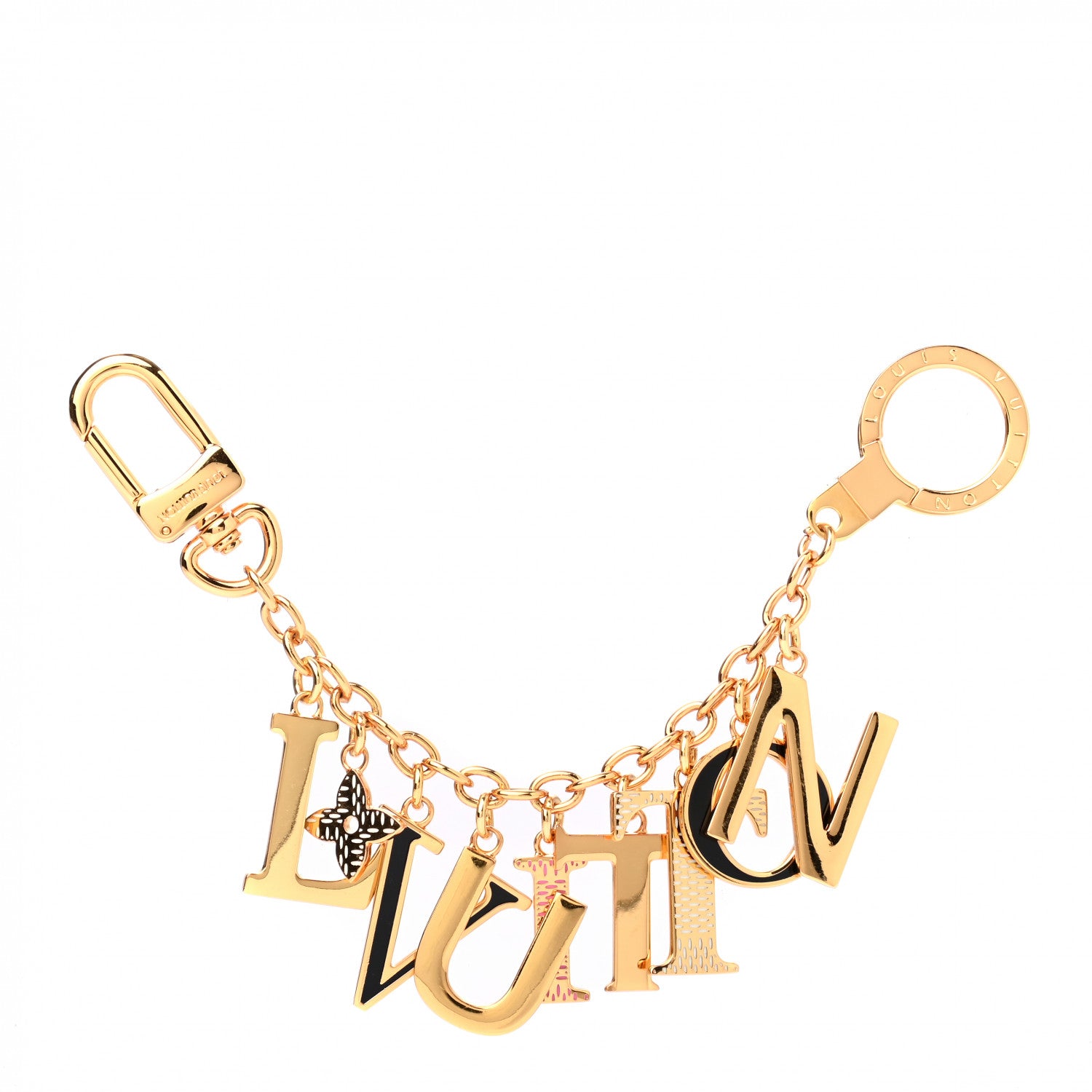 Louis Vuitton LV Tag Bag Charm Gold 1 of 3