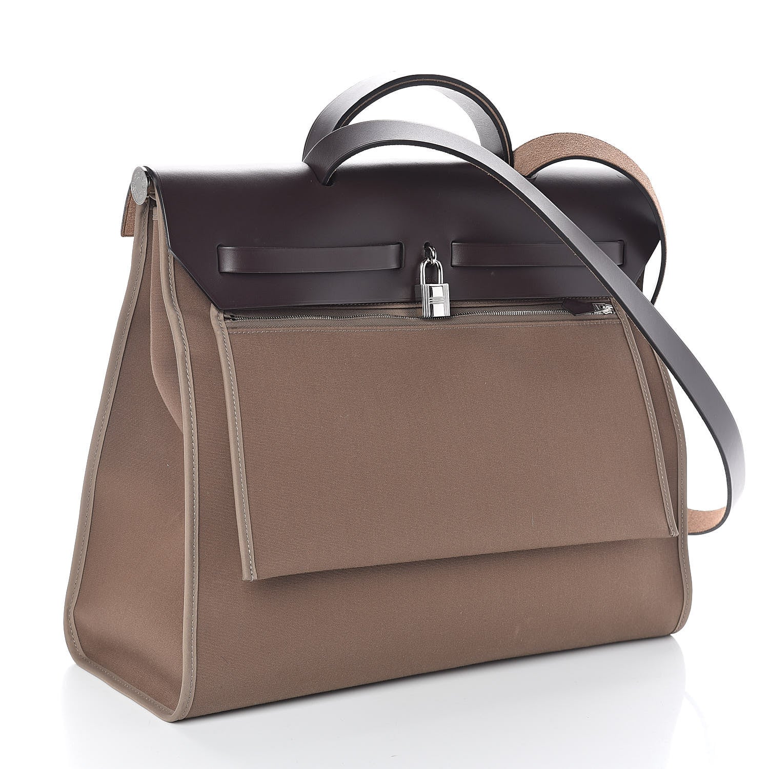 Hermes Toile Vache Hunter Herbag Zip 39 MM Etoupe Ebene 4 of 10