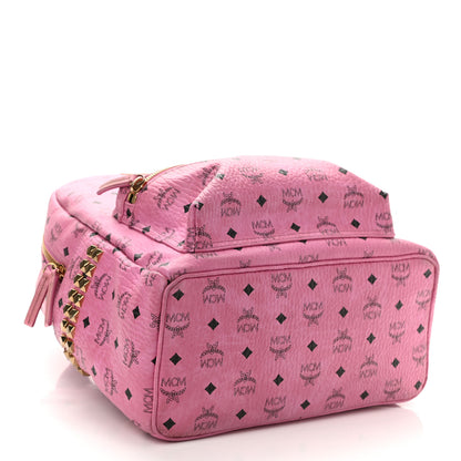 MCM Visetos Medium Side Studs Stark Backpack Pink 4 of 12