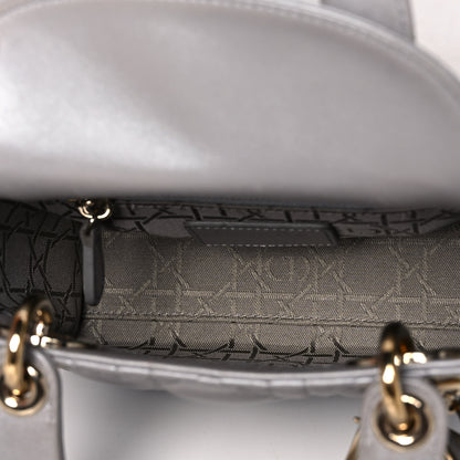 Christian Dior Metallic Lambskin Cannage Mini Lady Dior Grey 5 of 20