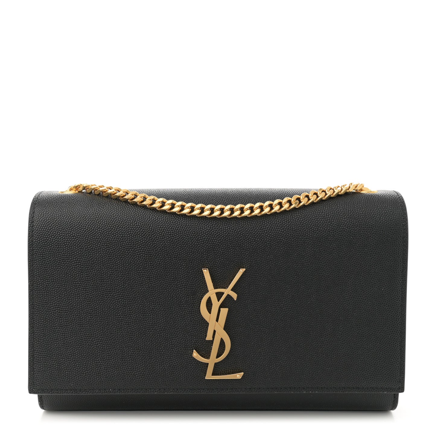 Grain De Poudre Medium Classic Monogram Kate Satchel Black