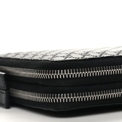 Gucci Microguccissima Zip Around Top Handle Travel Wallet Black 10 of 12
