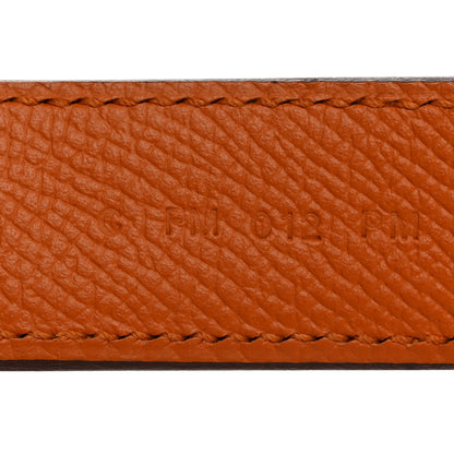 Hermes Epsom 25mm Tressage Shoulder Strap Orange Gold Rose Azalee 4 of 5