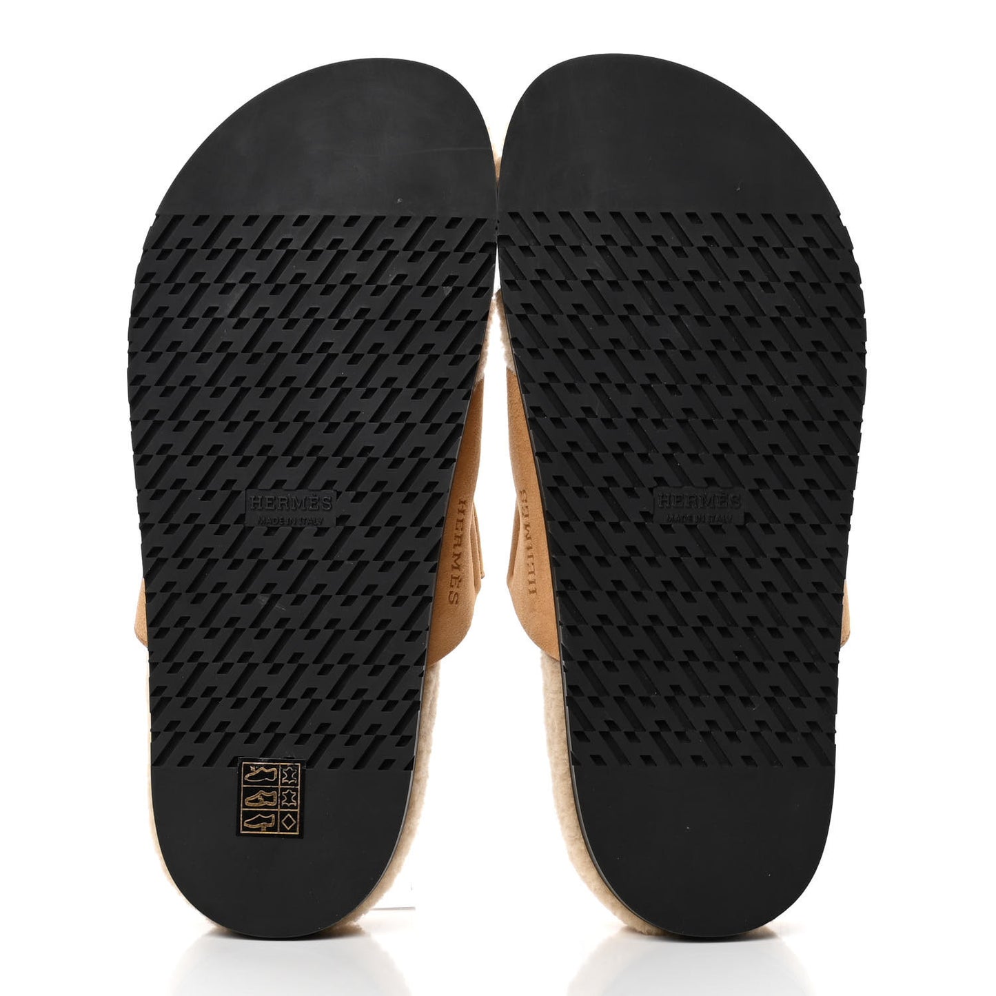 Suede Goatskin Woolskin Womens Chypre Sandals 40 Golden Beige