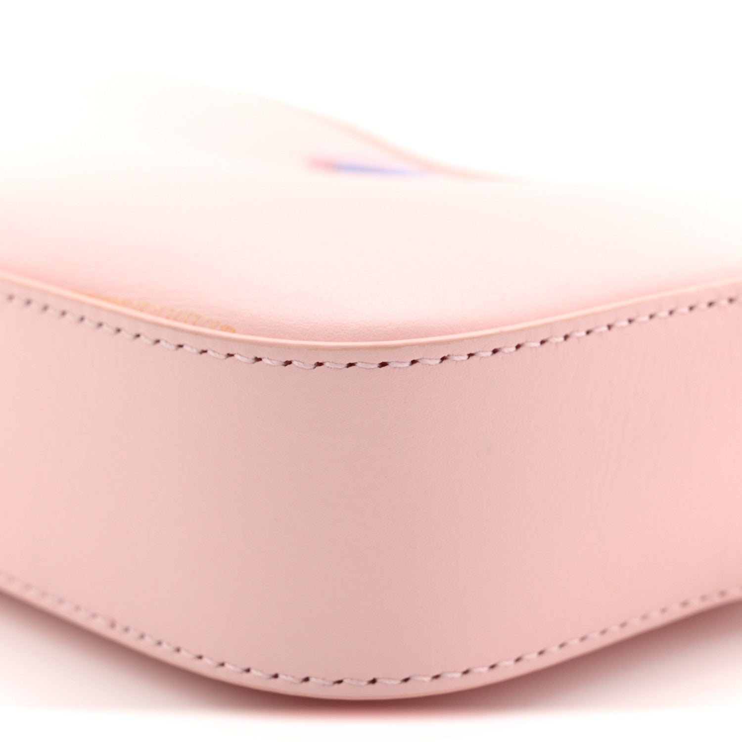 Gucci Dollar Calfskin Enamel Super Mini GG Marmont Chain Shoulder Bag Light Pink Blue 10 of 13