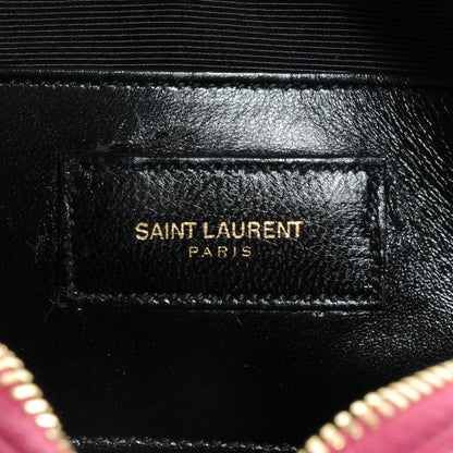 Saint Laurent Metallic Leather Classic Duffle Toy Pink 6 of 9