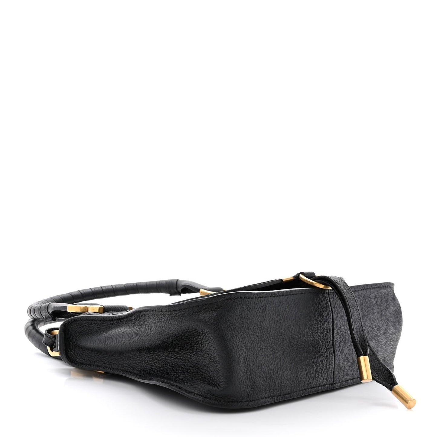 Calfskin Small Marcie Satchel Black